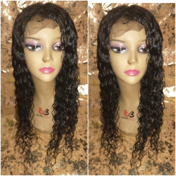20" Bohemian virgin curly human hair wig - Picture 1 of 7